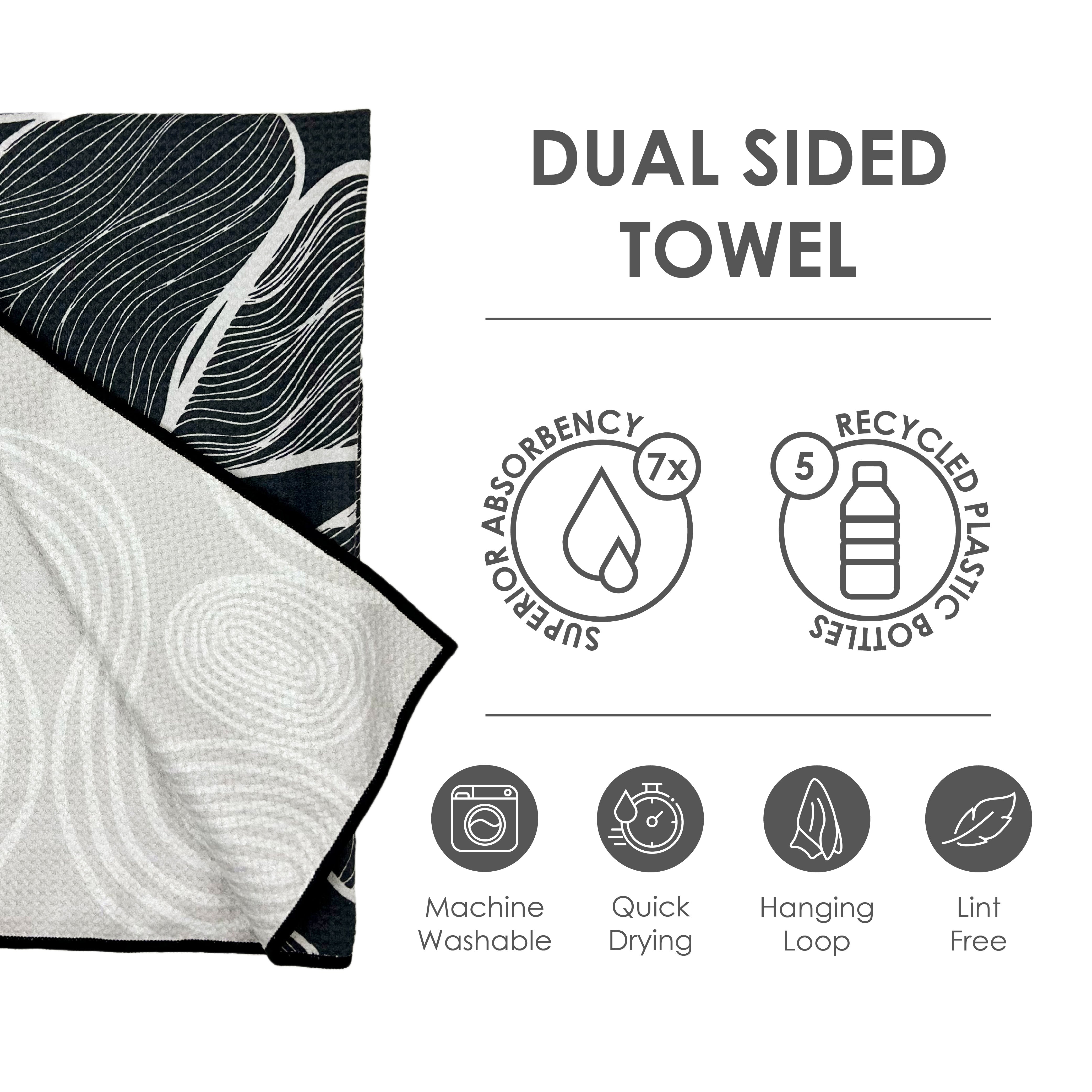 Black hand towel online with loop