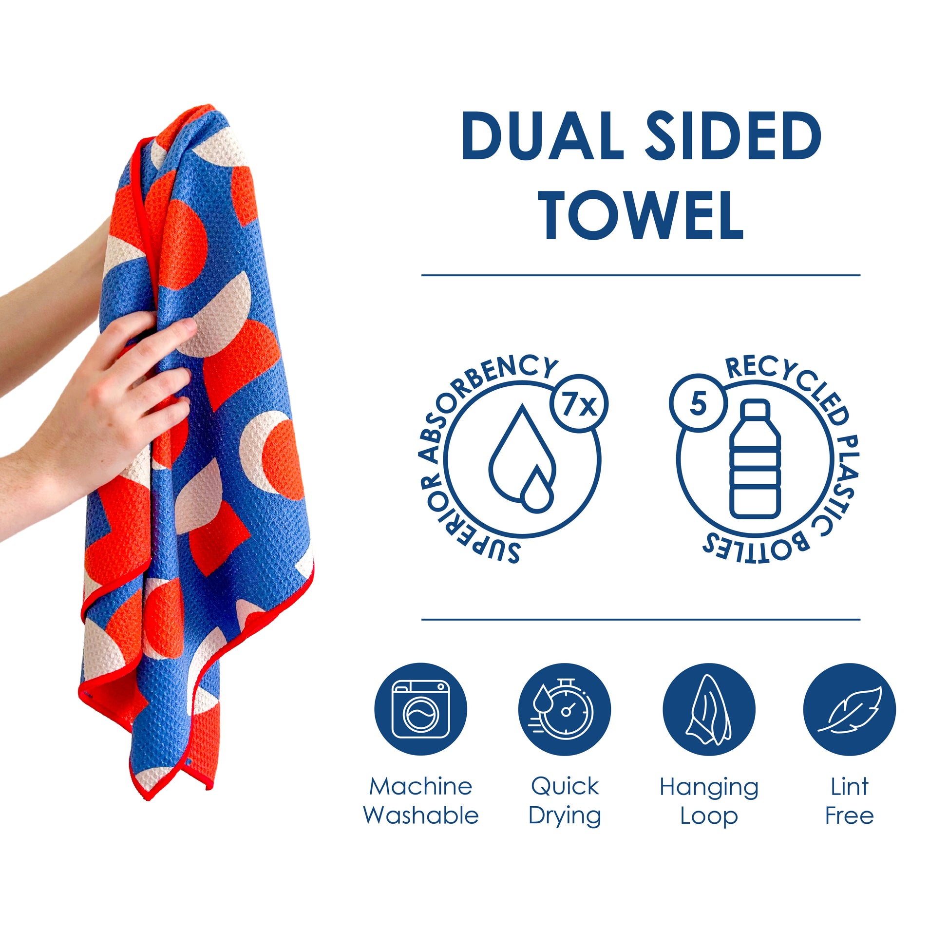 Microfiber Dish Washing with Hanging Loop Kitchen Hand Towel