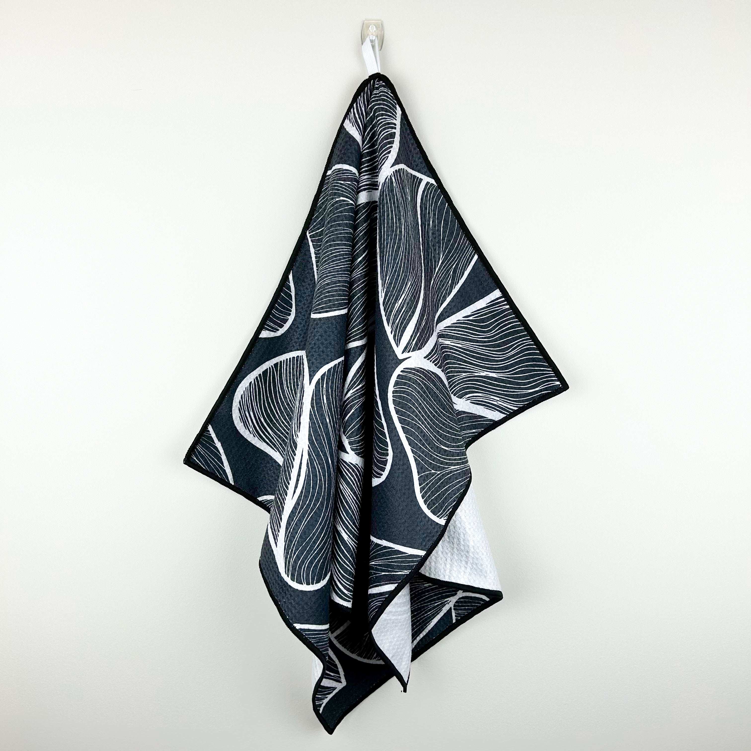 Black Petals - Kitchen Dish Towel & Hand towel