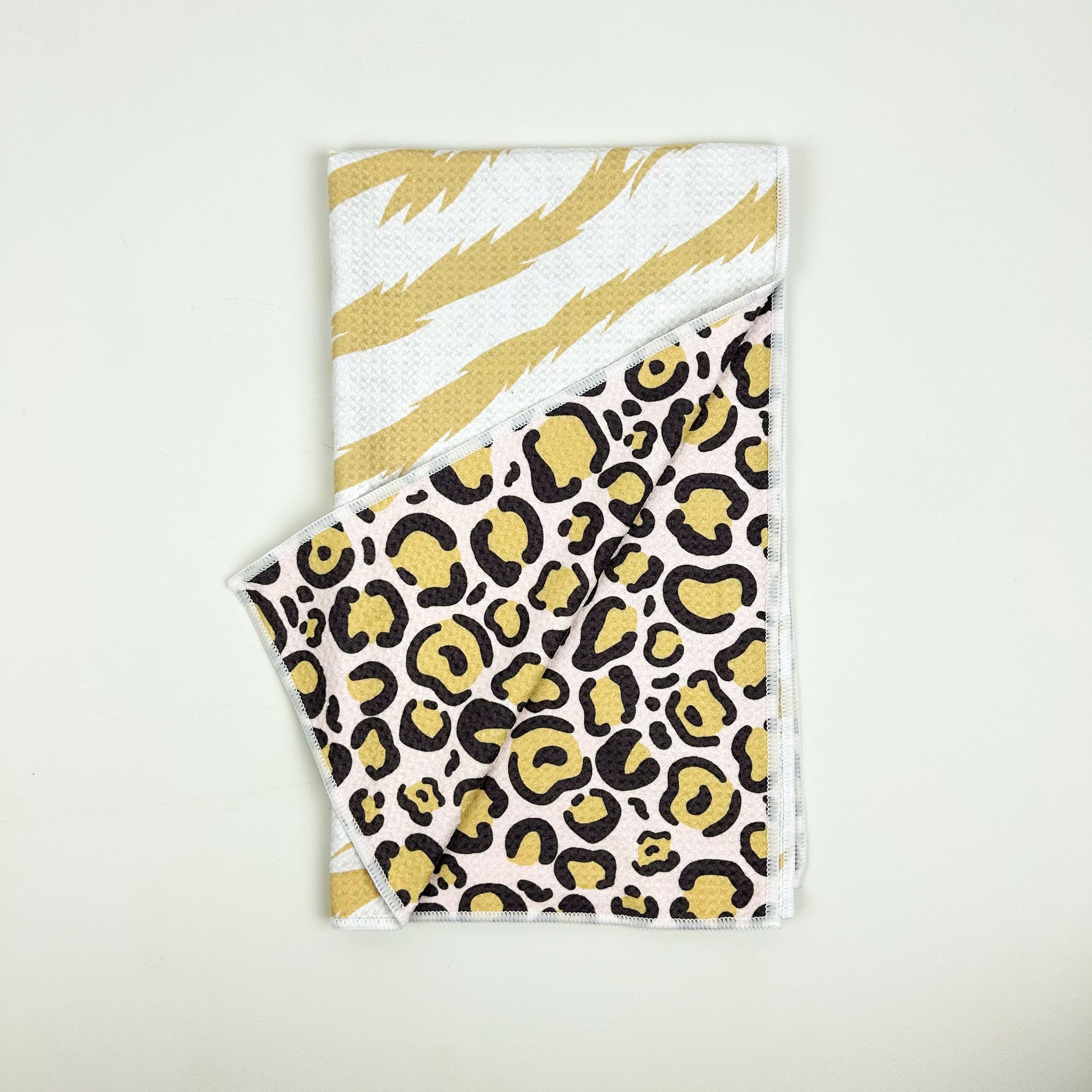Waffle Weave Kitchen Towels with Animal Prints (R)