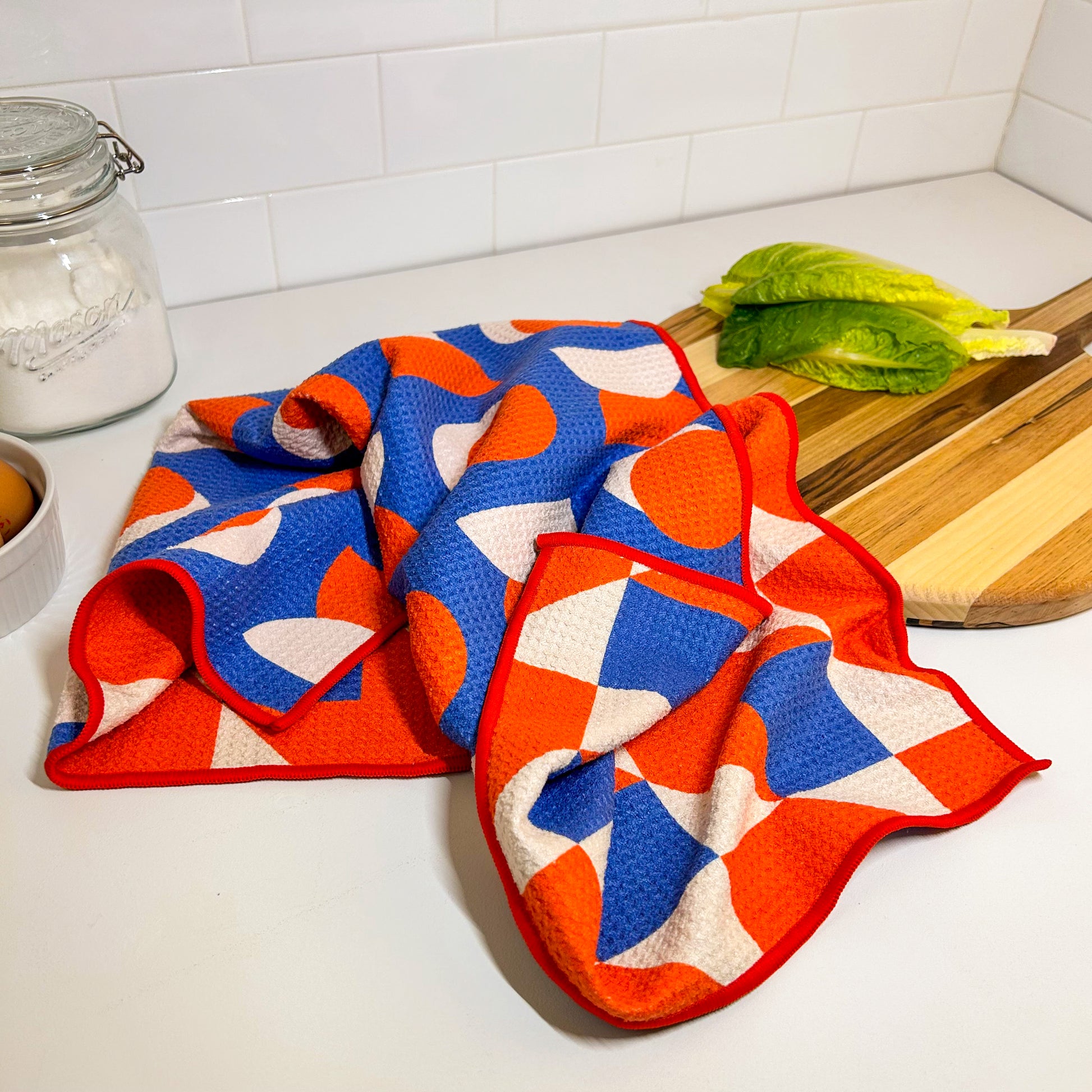 Retro Blue - Kitchen Dish Towel & Hand towel