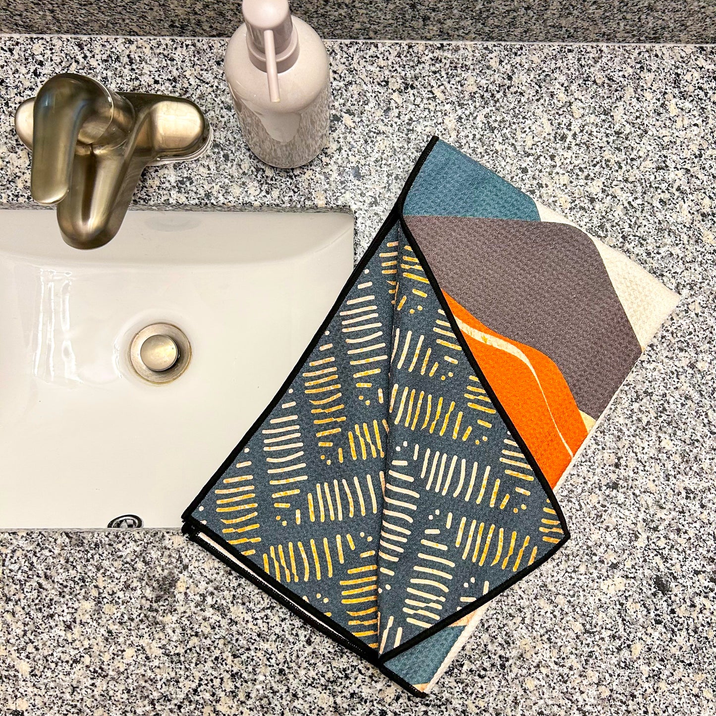 The Best Towel - Buzzee - Kitchen Tea Towel , dish towel & Hand towel - Sunrise - double sided towel
