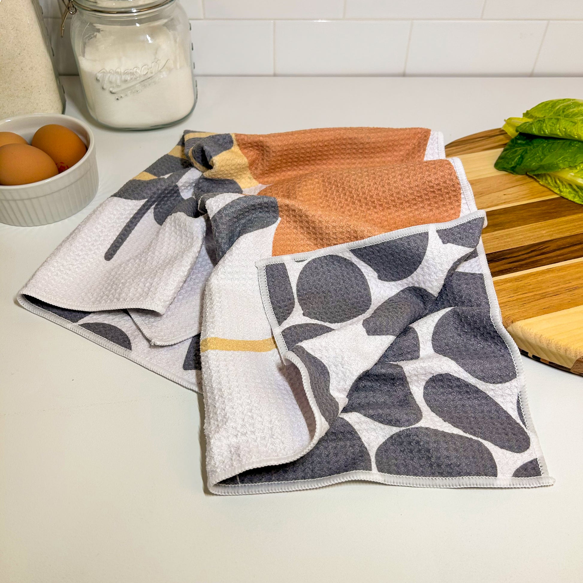 Handmade Hanging Kitchen Towels Set of 2 Dish Hand Towels
