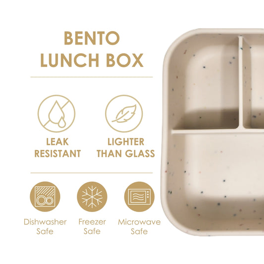 Silicone Bento Lunch Box - Natural I The Bento Buzz